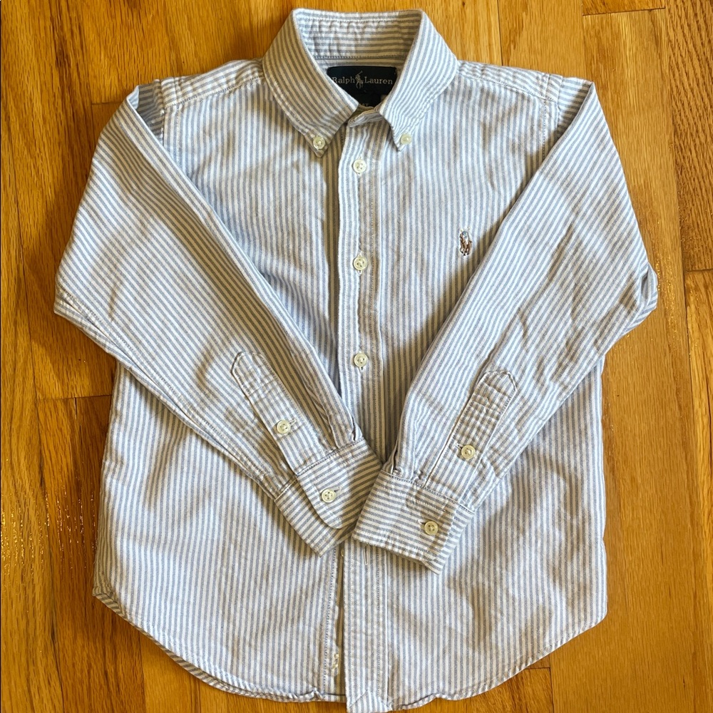 Ralph Lauren Striped Cotton Oxford Shirt - Picture 3 of 5